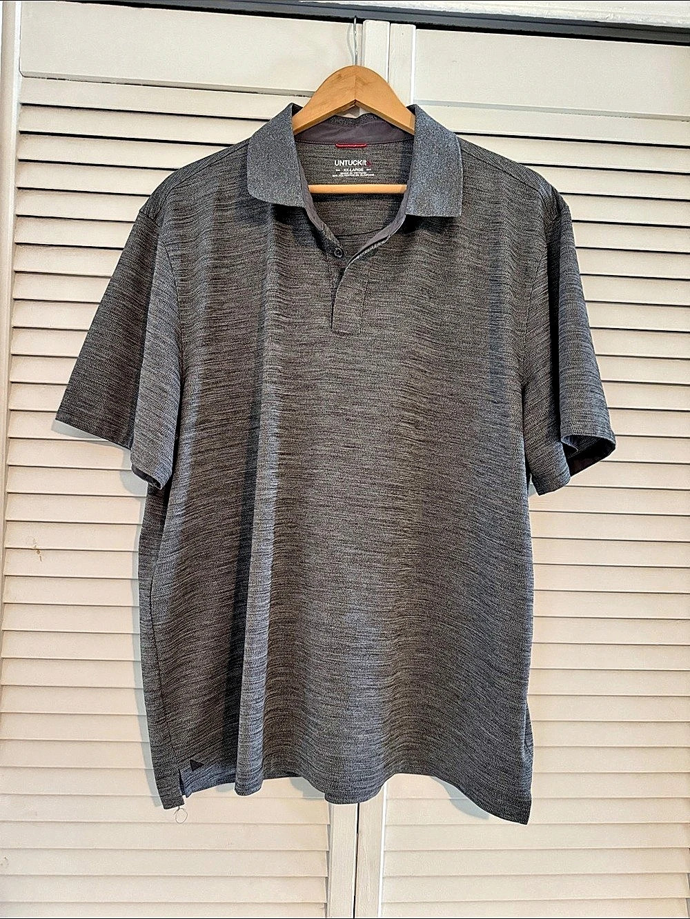 UNTUCKit Men's Gray Polo Shirt XL